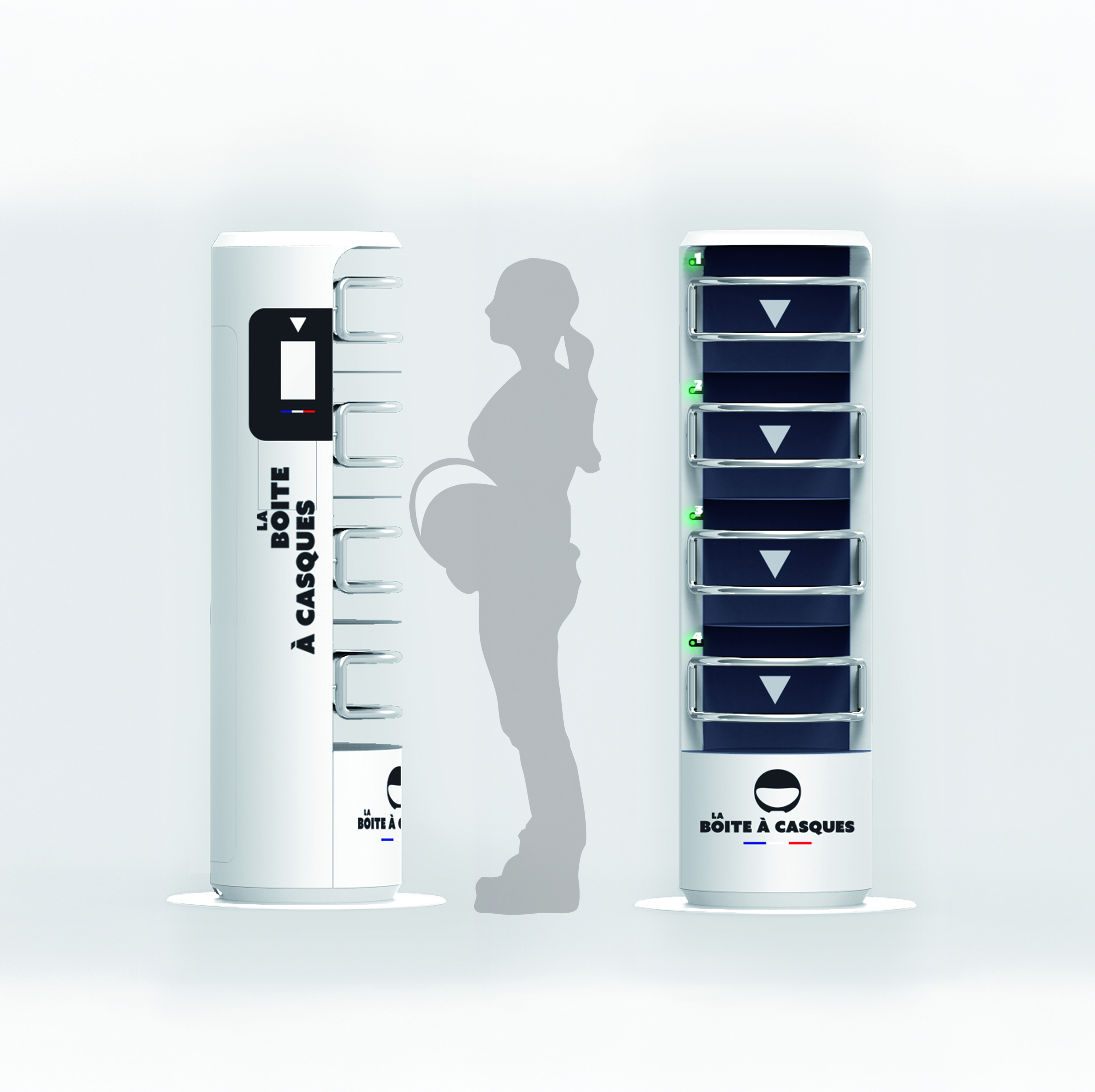 La Boîte de 4 compact - Compact helmet locker, 4 slots
