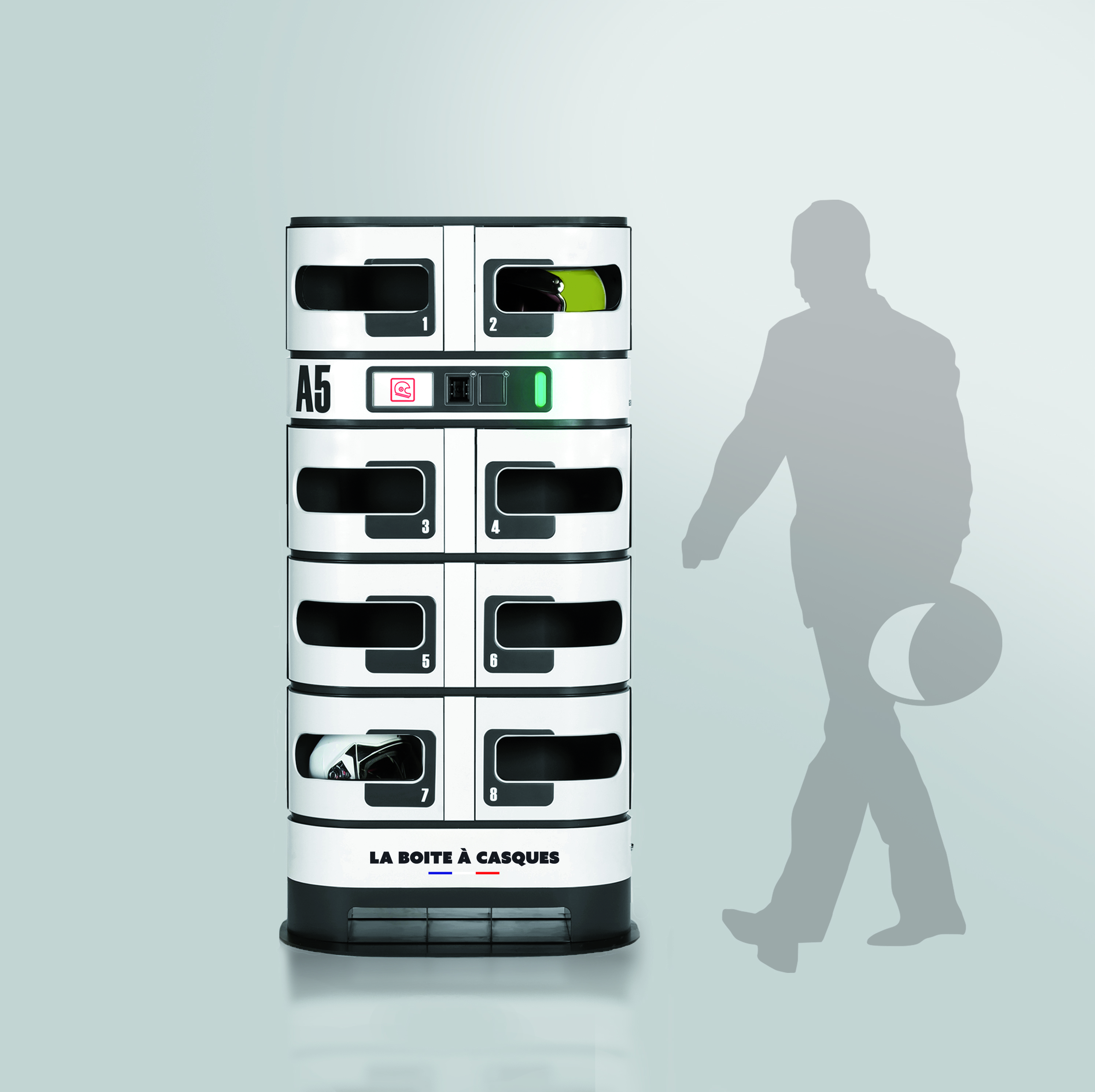 La Boîte de 8 - Helmet locker with 8 slots
