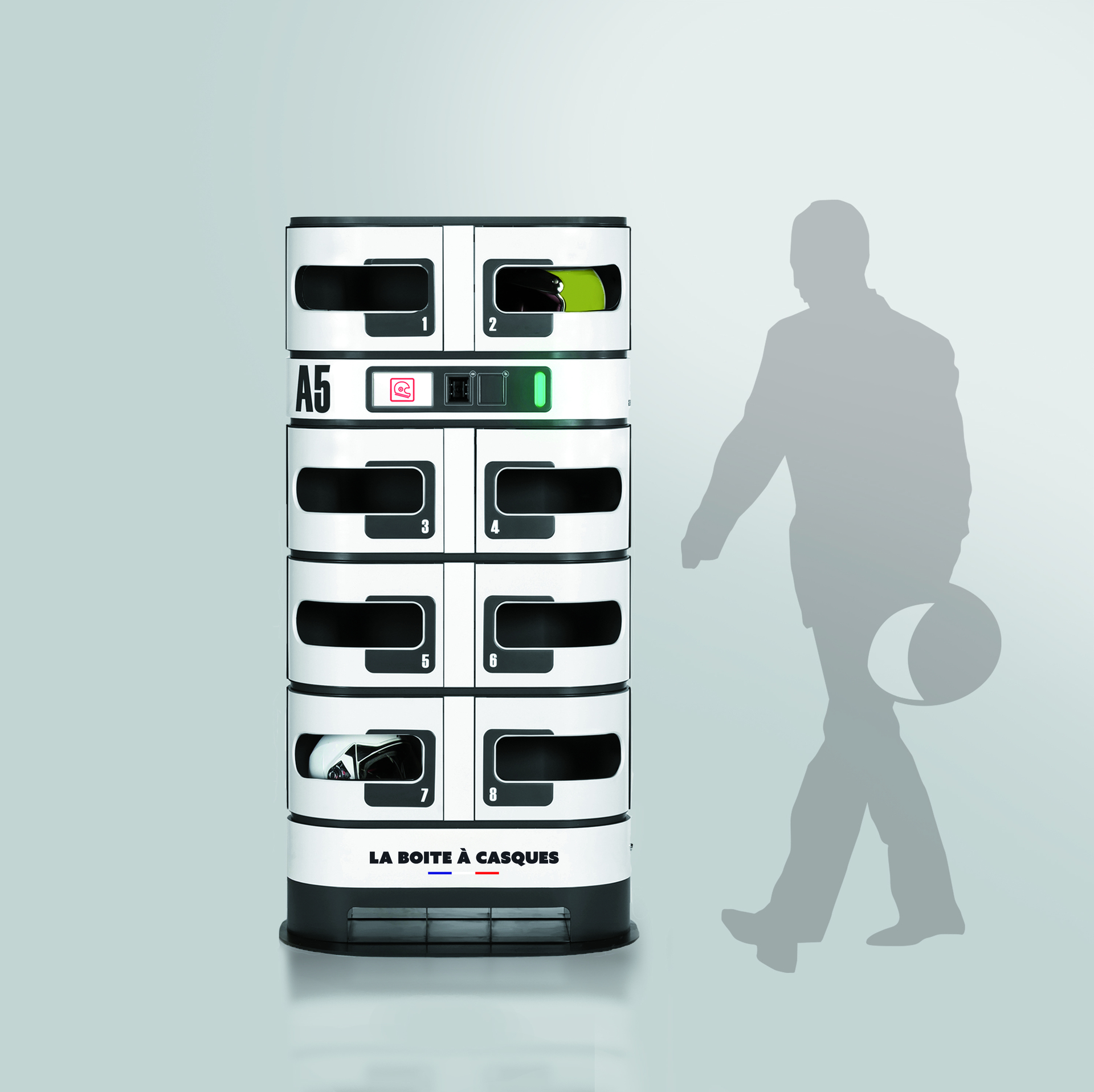 La Boîte de 8 - Consigne à casques 8 emplacements